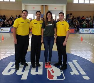 Guillermo Martínez, José Carlos Jiménez, Adriana Sánchez Parés (Secretaria del Departamento de Recreación y Deportes)  y Jan Márquez