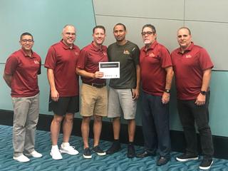 Joselo Quiñones, Anibal Carrion, Brent Barnaky (NBA - Referee), Samuel Figueroa, Anibal Carrión y Axel Coll.