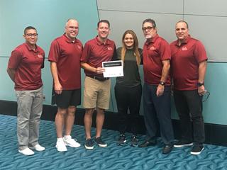 Joselo Quiñones, José Anibal Carrion, Brent Barnaky (NBA - Referee), Rebeca Dávila, Anibal Carrión y Axel Coll.