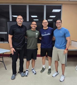 Javier Vázquez, Francisco Bebo De León, Kevin Martínez y Edwin Quiles