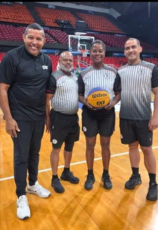 Prof. Angel Rano Martínez, Carlos Andino, Sheila Acosta, Francisco Bebo De León