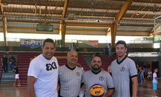 Prof. Angel Rano Martínez, Luis Parson, Miguel Rodríguez y Javier Ruiz